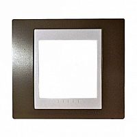 Рамка 1 пост UNICA ХАМЕЛЕОН, коричневый | код. MGU6.002.874 | Schneider Electric